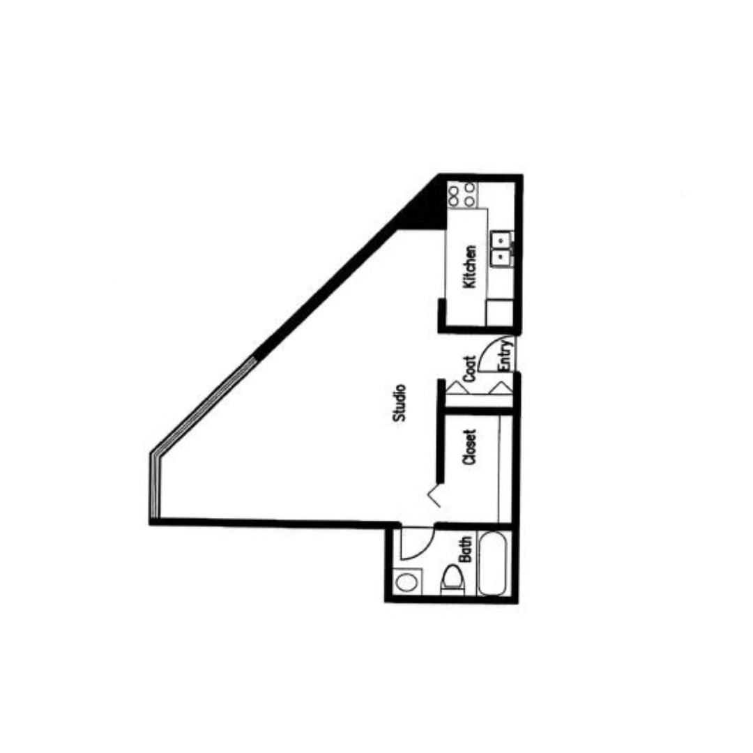 Luxury Studio Apartment Interior View Luxury Studio Apartment Interior View